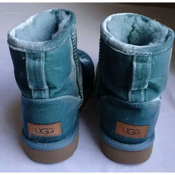 Ugg Boots Mini Atlantic Classic Velvet Shearling Cozy Comfort Slip‎ On Preppy
