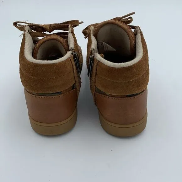 UGG Boscoe camouflage tan brown suede leather boys boots size 5/37
