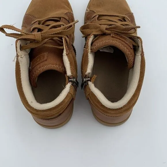 UGG Boscoe camouflage tan brown suede leather boys boots size 5/37