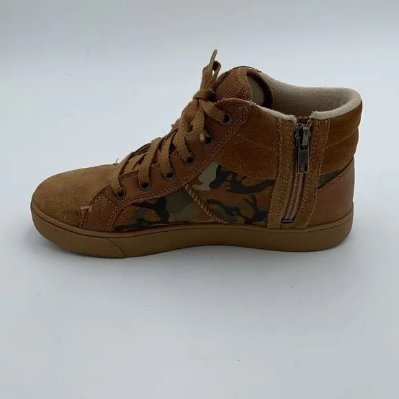 UGG Boscoe camouflage tan brown suede leather boys boots size 5/37