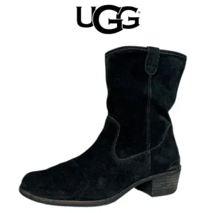 UGG BRIAR BURNISHED BLACK SUEDE WESTERN STYLE WINTER BOOTS