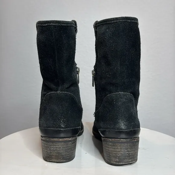 UGG BRIAR BURNISHED BLACK SUEDE WESTERN STYLE WINTER BOOTS