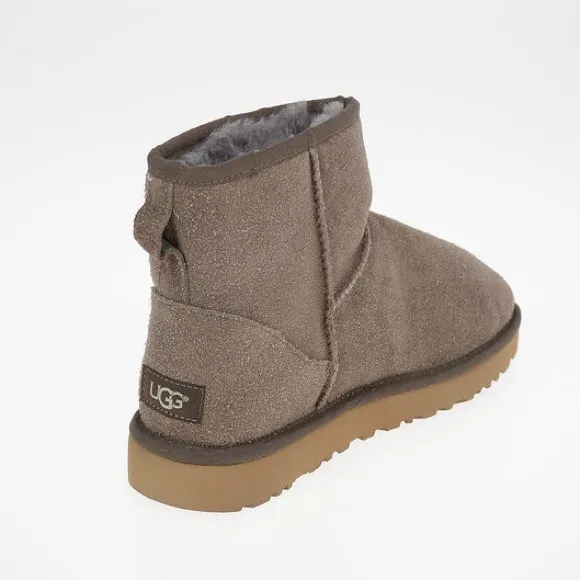 UGG Brown and Gray Ankle Boots with Plush Lining