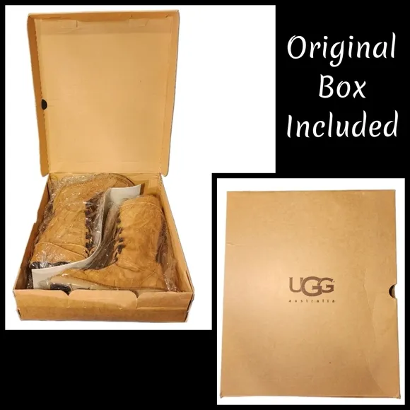 UGG Chestnut Uptown Sheepskin Lace Up Boots