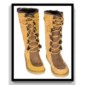 UGG Chestnut Uptown Sheepskin Lace Up Boots