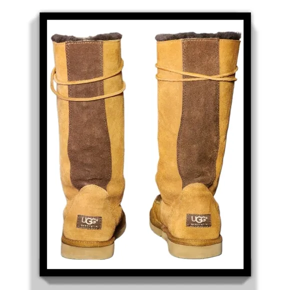UGG Chestnut Uptown Sheepskin Lace Up Boots
