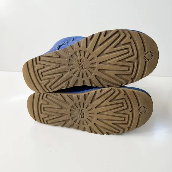 UGG Classic Short II Deep Periwinkle Blue Boots Suede Women's Size 9