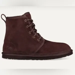 UGG Harkley Brown suede sheepskin interior lace up Boots size 10