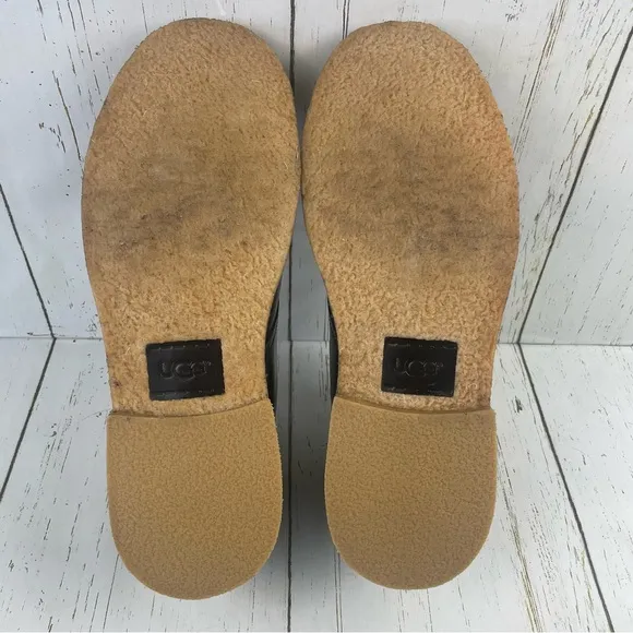 UGG Leighton Chukka Black‎ Leather Boots