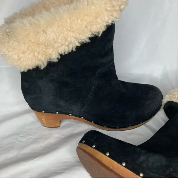 Ugg Lynea studded fur heeled boots