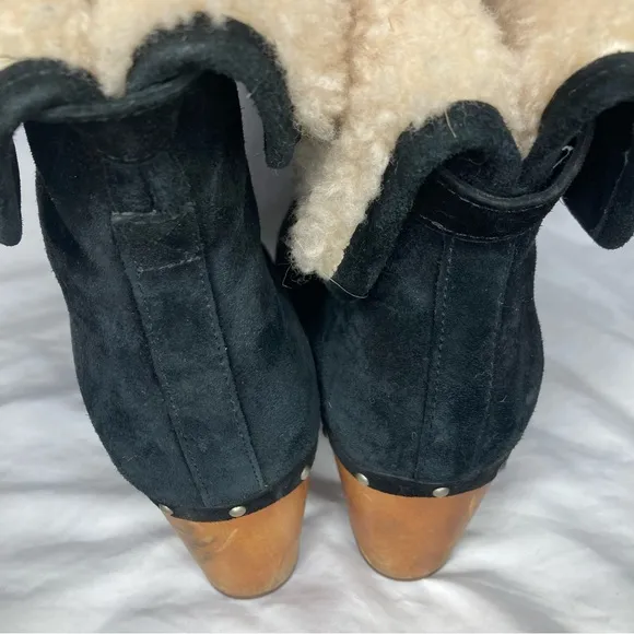 Ugg Lynea studded fur heeled boots