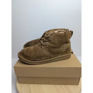 UGG Neumel II Chestnut Brown Suede Low Chukka Fleece Lined Boots Mens Size 6