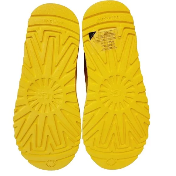UGG New Neumel Yellow Suede Chukka Fully Lined Ankle Boots Mens Size 10