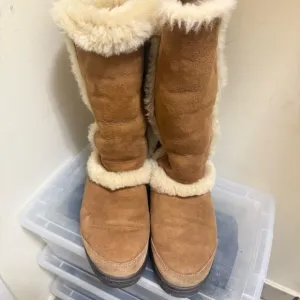 UGG Nightfall Winter Boots | Brown Suede | Women’s 6 | Vintage NZ | Excellent