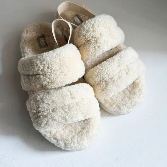 UGG OH Flufitta Sheepskin Platform Sandals 11