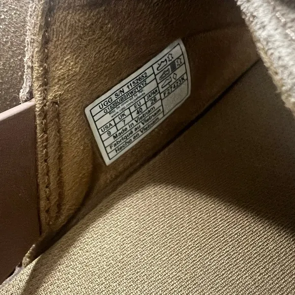 UGG Tan Suede Sandals with Contoured Footbed