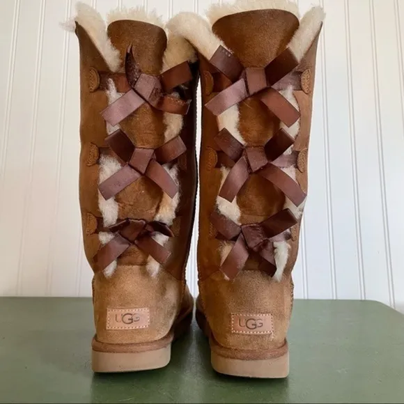 UGG Triple Button BAILEY Tall Fleece Lined Boots