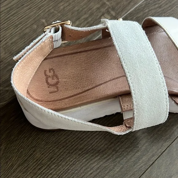 UGG White Chunky Platform Sandals