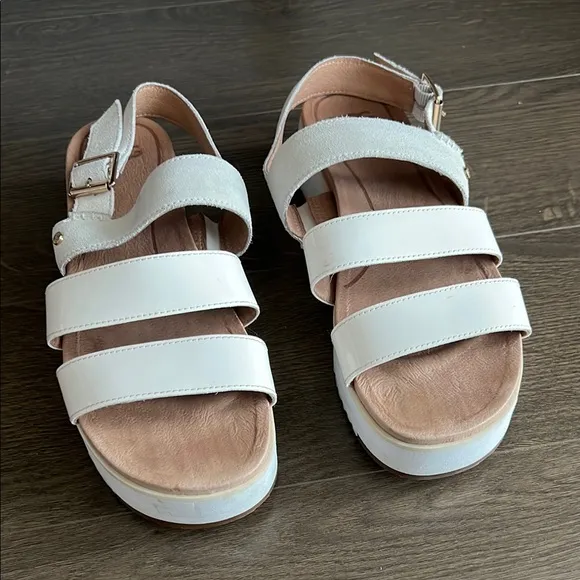 UGG White Chunky Platform Sandals