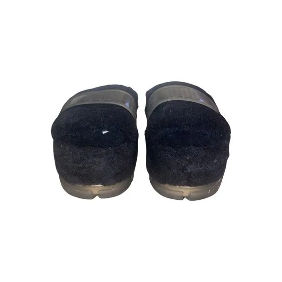 UGG Women's Fluffita Clear Platform Slipper Slide Sandals Black  Size 9