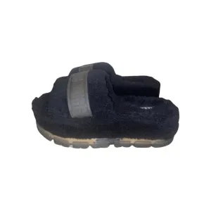 UGG Women's Fluffita Clear Platform Slipper Slide Sandals Black  Size 9