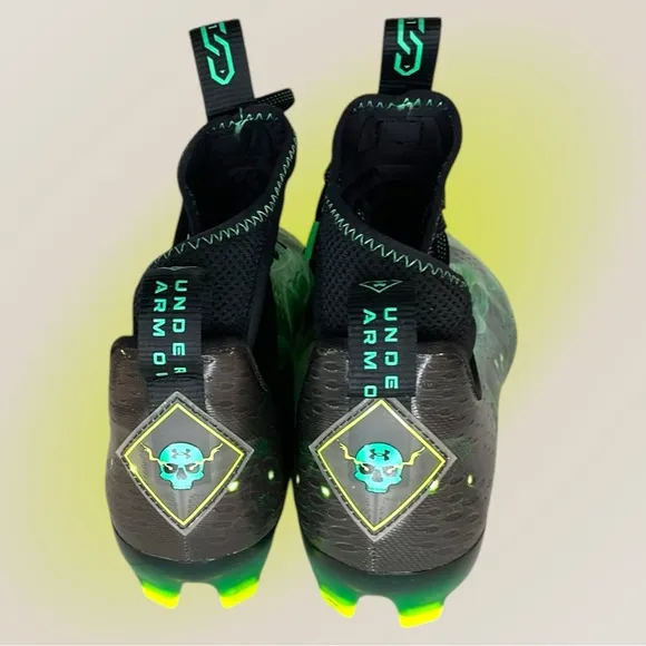Under Armour Green Sneakers with Skull Design Men’s Size 12