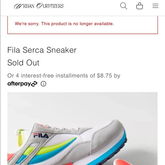 Urban Outfitters Fila Serca Sneaker RARE
