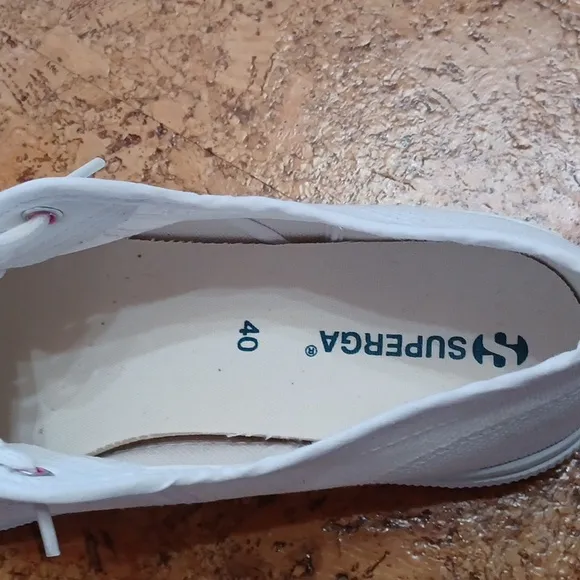 Urban Outfitters Superga White Sneakers With Rainbow Eyelets &amp; Soles