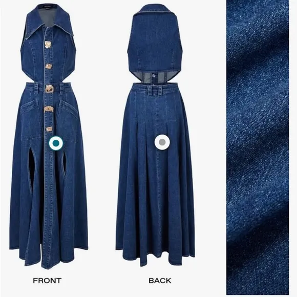 URBAN REVIVO SIZE 10/12 Women's Blue Denim Dress
