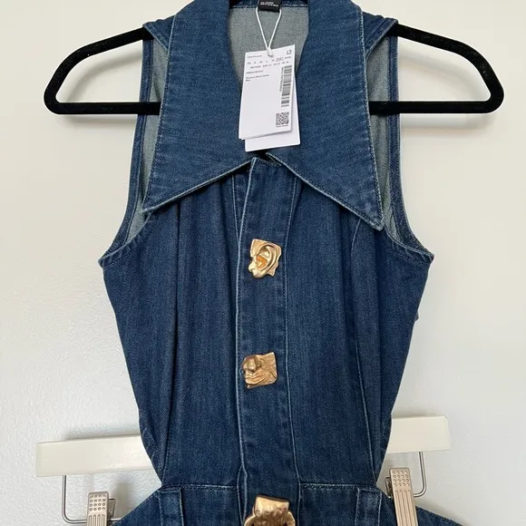 URBAN REVIVO SIZE 10/12 Women's Blue Denim Dress