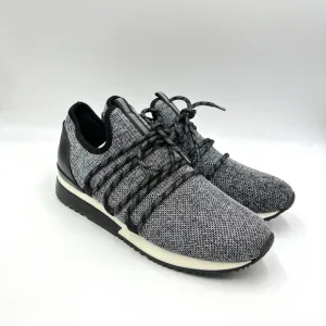 Urban Sport By J/Slides Womens Mara Black Silver Knit Sneakers Shoes 10M New
