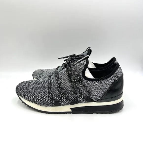 Urban Sport By J/Slides Womens Mara Black Silver Knit Sneakers Shoes 10M New