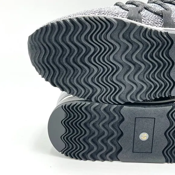 Urban Sport By J/Slides Womens Mara Black Silver Knit Sneakers Shoes 10M New