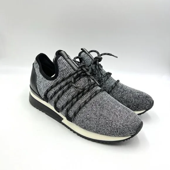Urban Sport By J/Slides Womens Mara Black Silver Knit Sneakers Shoes 10M New