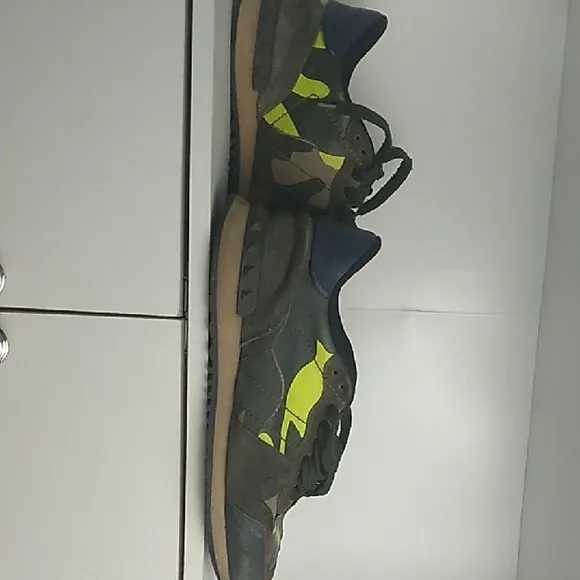 Valentino Camouflage Sneakers with Yellow Accents