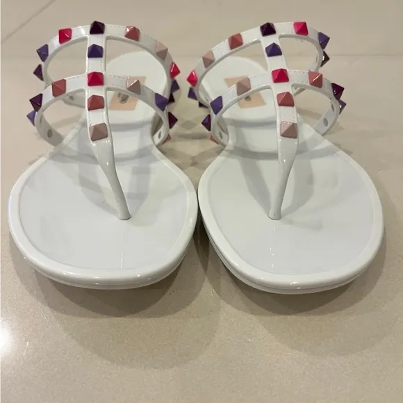 Valentino Garavani PVC Rockstud Thong Sandals