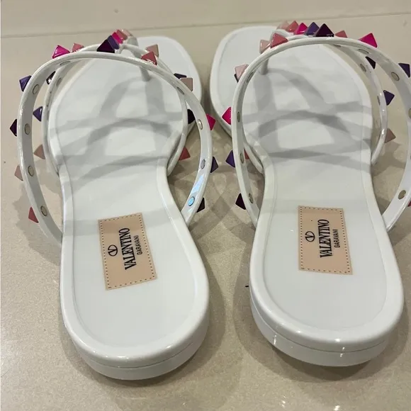 Valentino Garavani PVC Rockstud Thong Sandals