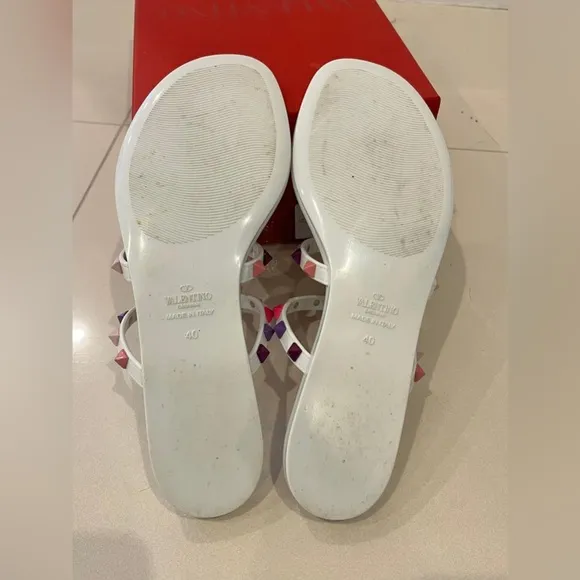 Valentino Garavani PVC Rockstud Thong Sandals