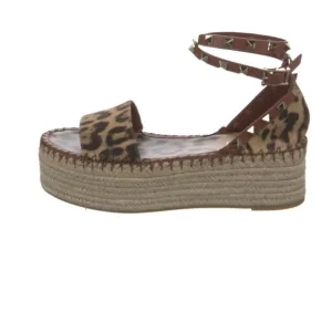 Valentino Rockstud leopard print espadrille