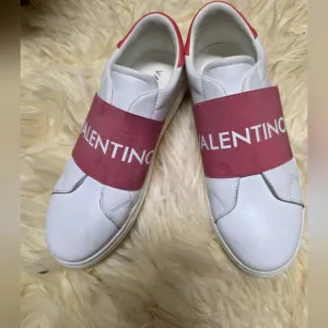 Valentino White and Red Sneakers