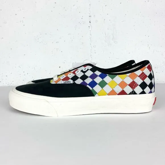 Vans Authentic VLT LX Skate Sneakers Pride Woven Rainbow Ultracush Low Top 9.5