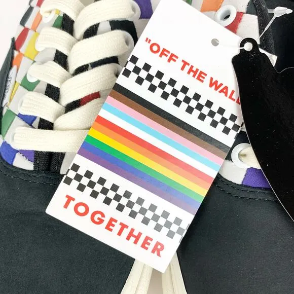 Vans Authentic VLT LX Skate Sneakers Pride Woven Rainbow Ultracush Low Top 9.5