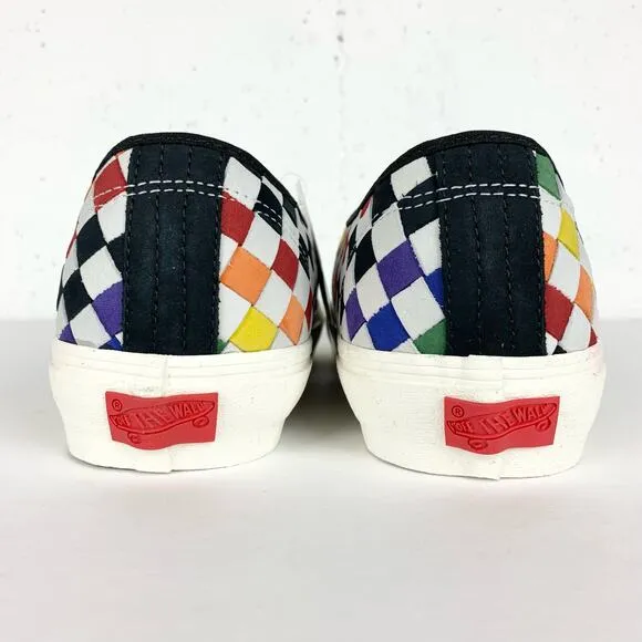 Vans Authentic VLT LX Skate Sneakers Pride Woven Rainbow Ultracush Low Top 9.5
