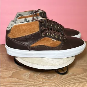 Vans Bedford Duck Hunt Brown White Sneakers Leather Skater Urban Grunge Casual
