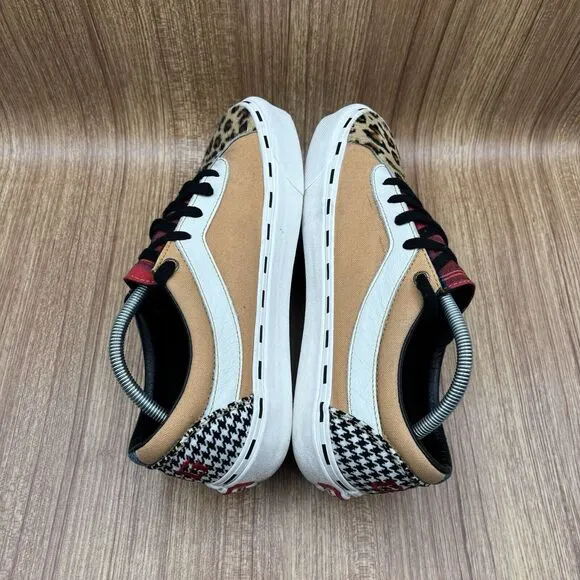 VANS Bold Ni Bender Sneakers Leopard Denim Skateboarding Men's 9.5 Women's 11
