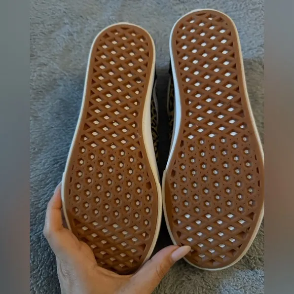 Vans Leopard Print Sneakers with Black and White Accents