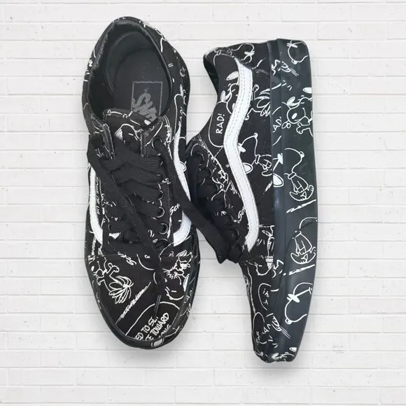 VANS Limited Edition Peanuts Shultz Snoopy Old Skool Shoes Sneakers M 6.5 / W 8