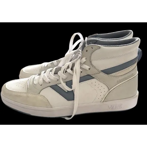 Vans Lowland Hi Serio Collection White Blue Mens Size 12 NWOB