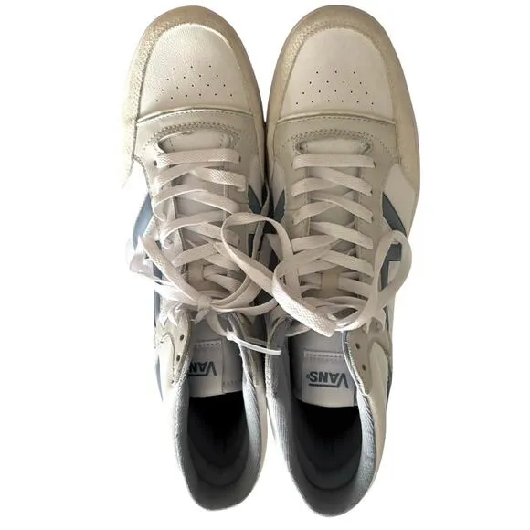 Vans Lowland Hi Serio Collection White Blue Mens Size 12 NWOB