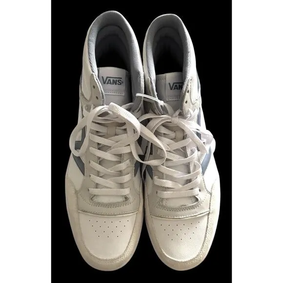 Vans Lowland Hi Serio Collection White Blue Mens Size 12 NWOB
